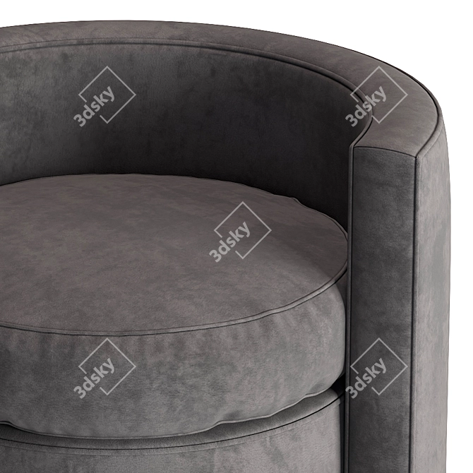 Arcadia Pouf Stool: Sleek and Stylish Seating 3D model image 3