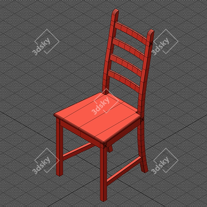 Kaustby Chair: Brown-Black, Stylish & Comfortable 3D model image 6