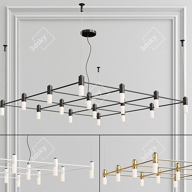 Elegant Tooy Quadrante Pendant Light 3D model image 1