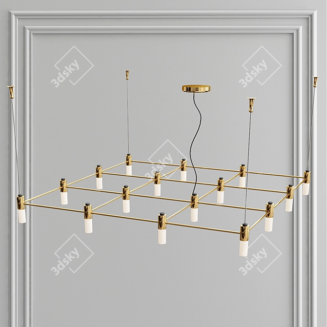 Elegant Tooy Quadrante Pendant Light 3D model image 3