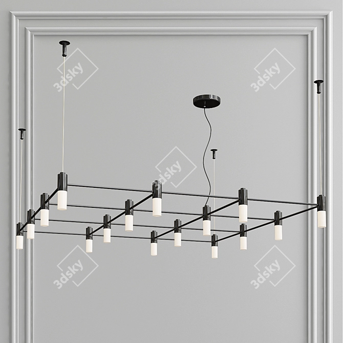 Elegant Tooy Quadrante Pendant Light 3D model image 4