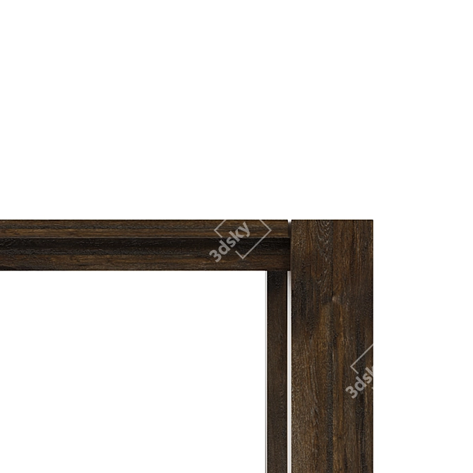 Reclaimed Russian Oak Dining Table 3D model image 4