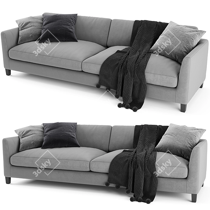 Modern Meridiani Bissè Sofa: Sleek Design & Superior Comfort 3D model image 2