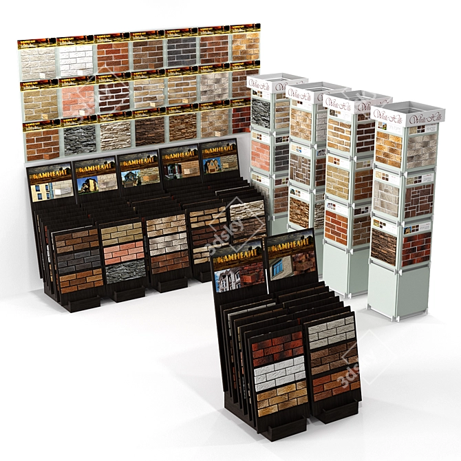 Exhibition Stands: Decorative Bricks and Stone 3D model image 1