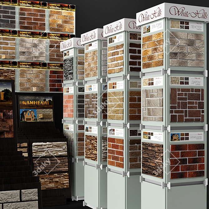 Exhibition Stands: Decorative Bricks and Stone 3D model image 2