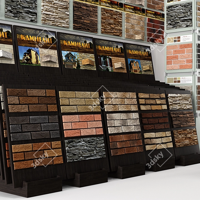 Exhibition Stands: Decorative Bricks and Stone 3D model image 4