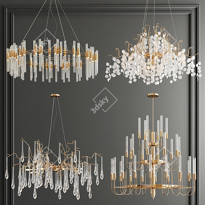  Exquisite Chandelier Collection: A Symphony of Elegance 3D model image 1