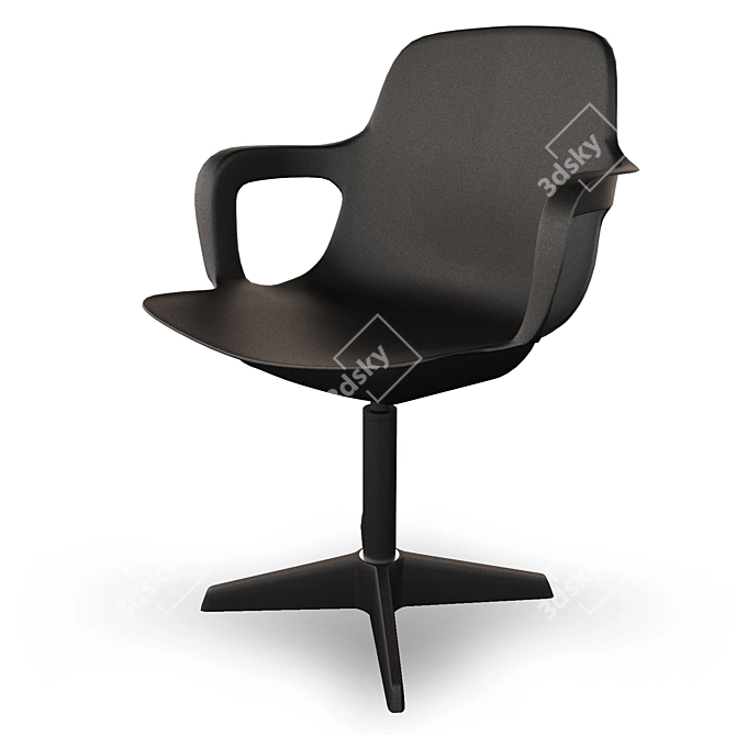 Ergonomic Odger Chair: Modern Anthracite Working Armchair 3D model image 1