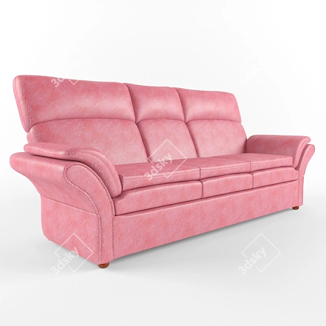 Oscar Wmebli 230 x 90: Elegant Wooden Sofa 3D model image 1