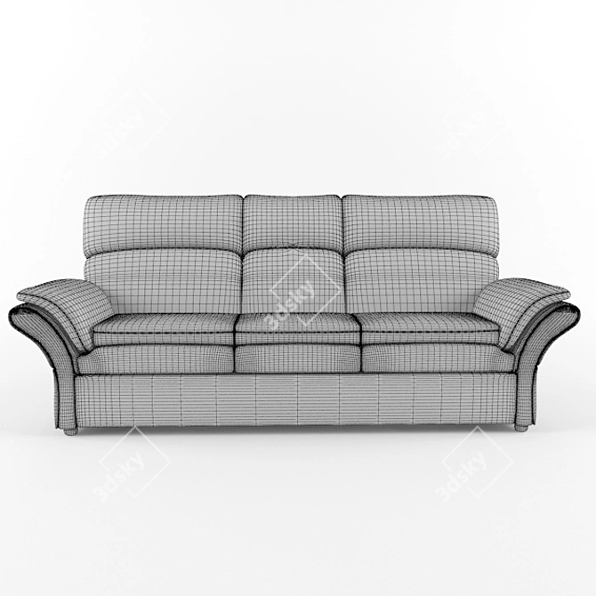 Oscar Wmebli 230 x 90: Elegant Wooden Sofa 3D model image 3