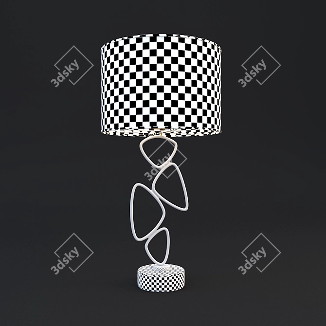 Veronoi Random Table Lamp: Modern Lighting Fixture 3D model image 2