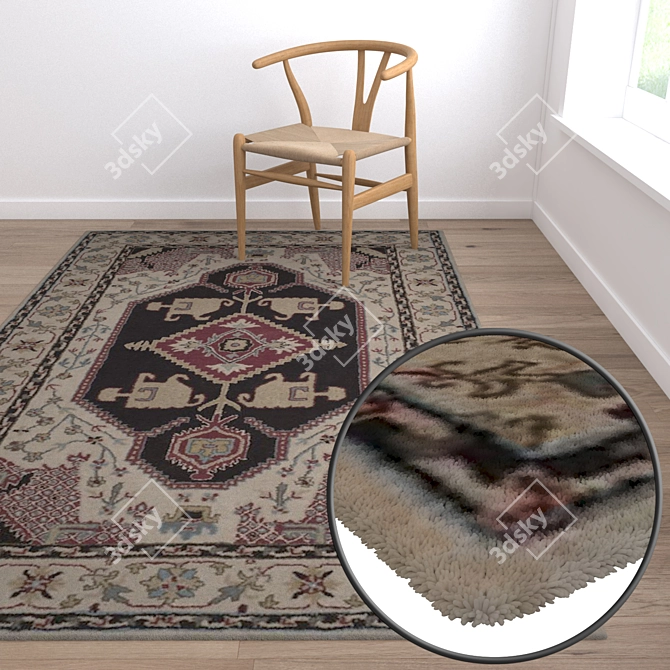  High-Quality Carpets Set 3D model image 2