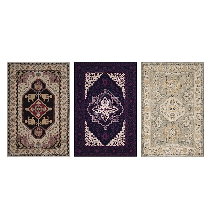  High-Quality Carpets Set 3D model image 3