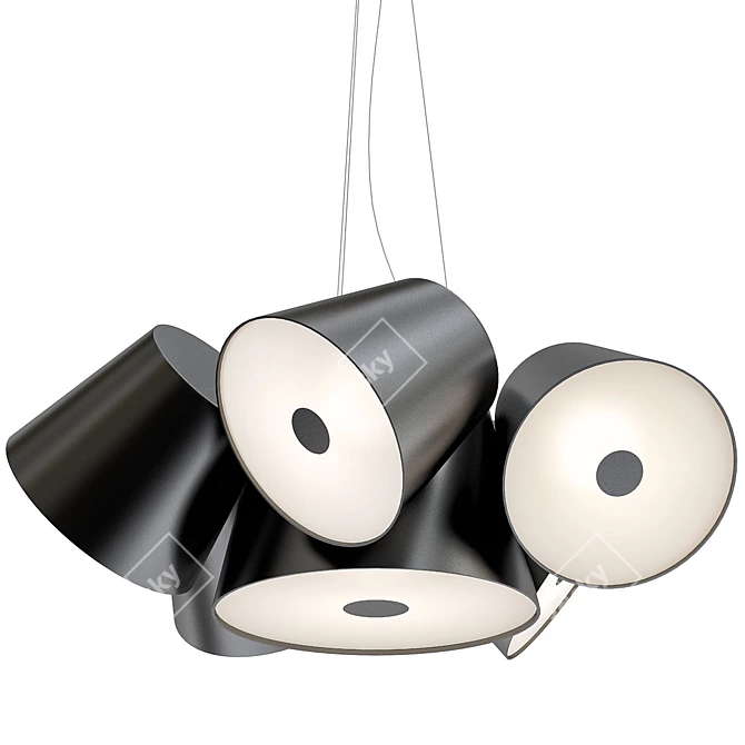 Modern Tam Tam 5 Suspension Lamp 3D model image 3