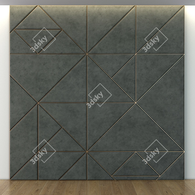 Elegant Wall Accent: Decorative Wall.15 3D model image 1