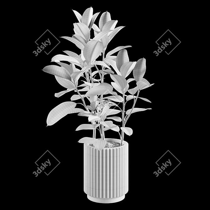 Lush Indoor Plant Variety Set 3D model image 5