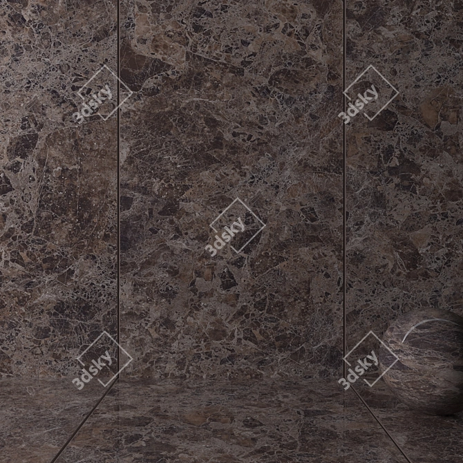 Emperador Café Wall Tiles: Multi-Texture, High Definition 3D model image 2