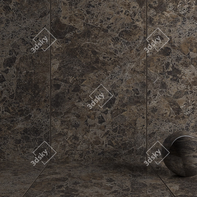 Emperador Olive Wall Tiles: Multi-Texture, HD Textures 3D model image 3