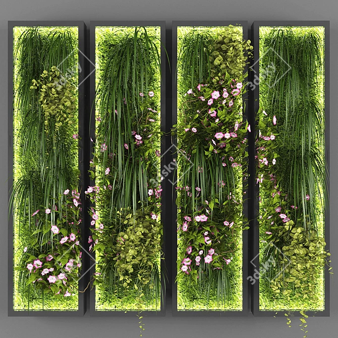 Versatile Vertical Green Wall 3D model image 1