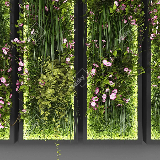 Versatile Vertical Green Wall 3D model image 2