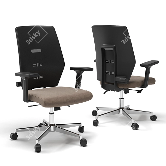 Modern Italian Plastic & Metal Office Chair 3D model image 1