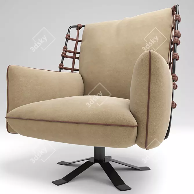 Cozy Cocoon Armchair: Perfect Relaxation 3D model image 1
