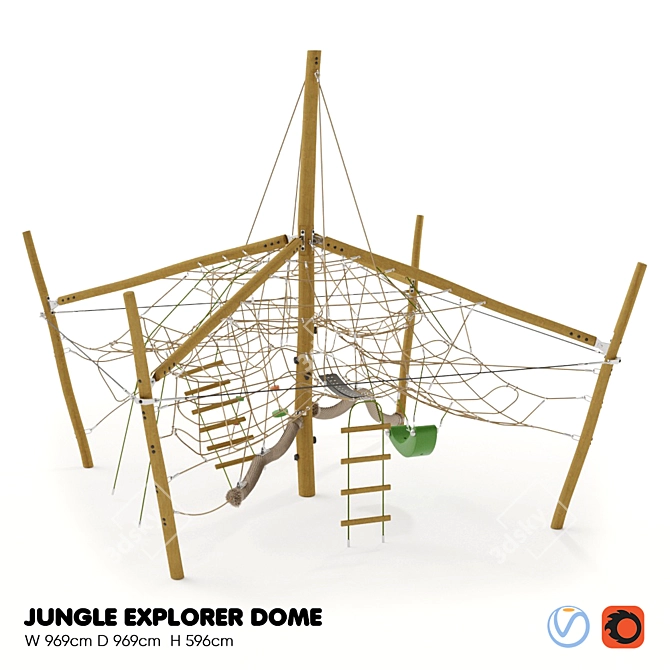 Kompan Jungle Dome Explorer 3D model image 1