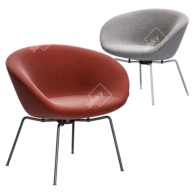 Fritz Hansen Pot: Modern Lounge Chair 3D model image 1