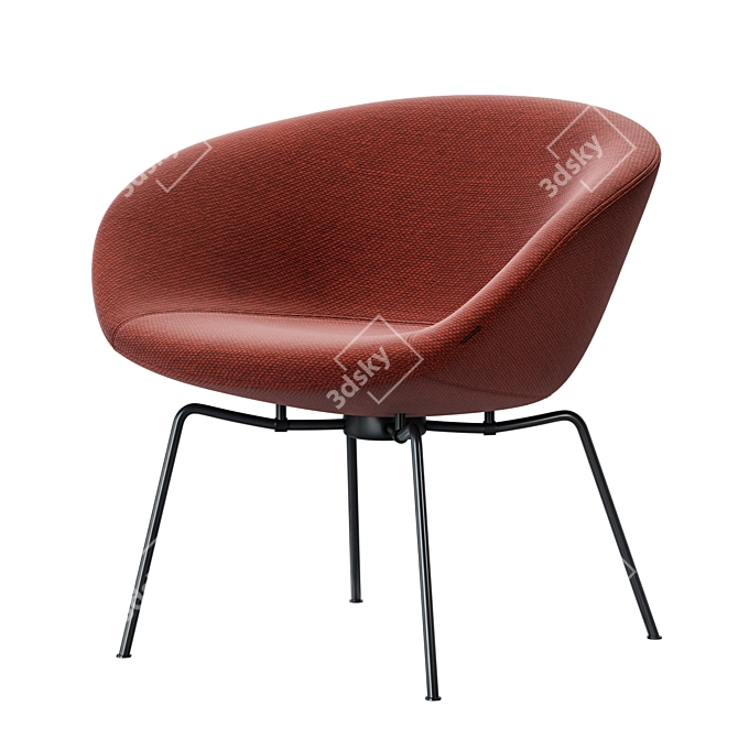 Fritz Hansen Pot: Modern Lounge Chair 3D model image 2