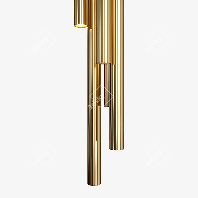 Elegant Flute Suspension Light 3D model image 2