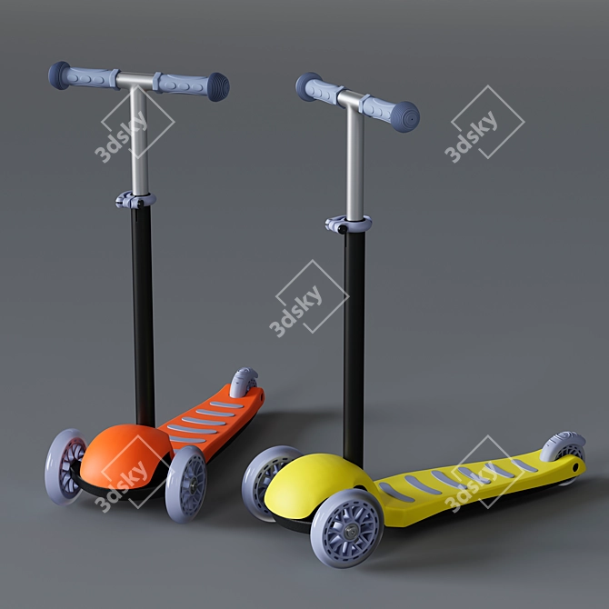 Sweet Baby Triplex: Adjustable Handle Mini Scooter 3D model image 3