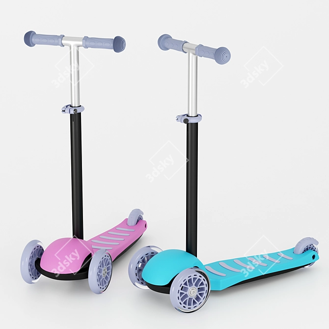 Sweet Baby Triplex: Adjustable Handle Mini Scooter 3D model image 7