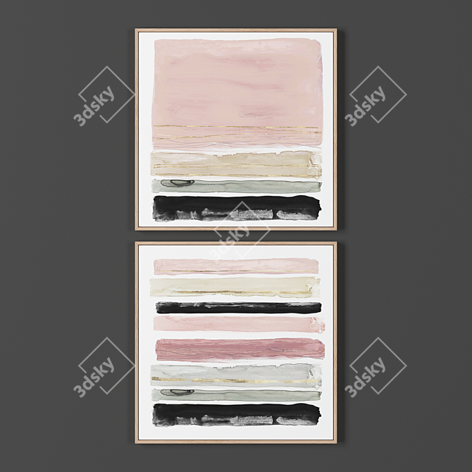 Abstract Frames Collection 500x500 mm 3D model image 1