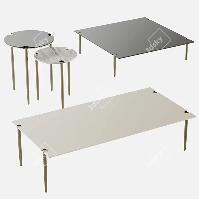ZERO Coffee Table: Sleek and Versatile 3D model image 1