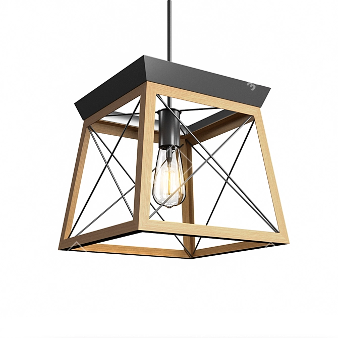 Geometric Lantern Pendant 3D model image 1