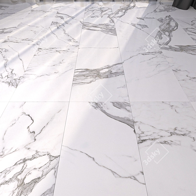 Eternal White Marble: Timeless Elegance 3D model image 1