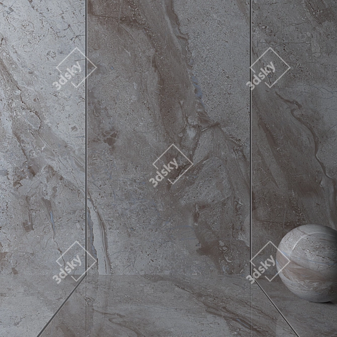 Elena Anthracite Wall Tiles: Multi-Texture, High-Quality Design 3D model image 2