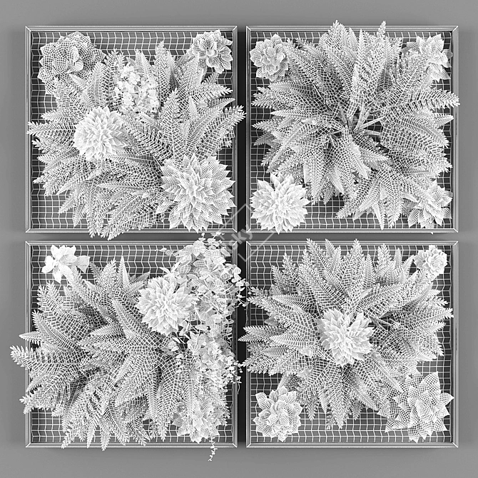 Polys-310374 Verts-461700 Vertical Garden 3D model image 3