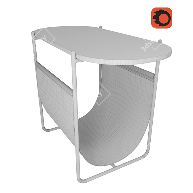 Sleek Magazine Coffee Table 3D model image 2