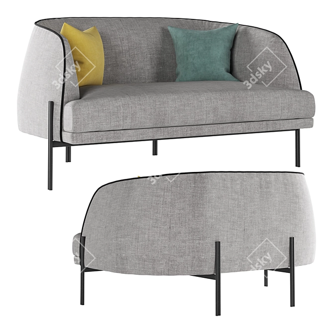 Caillou Liu Jo Sofa - Modern Elegance for your Living Space 3D model image 2