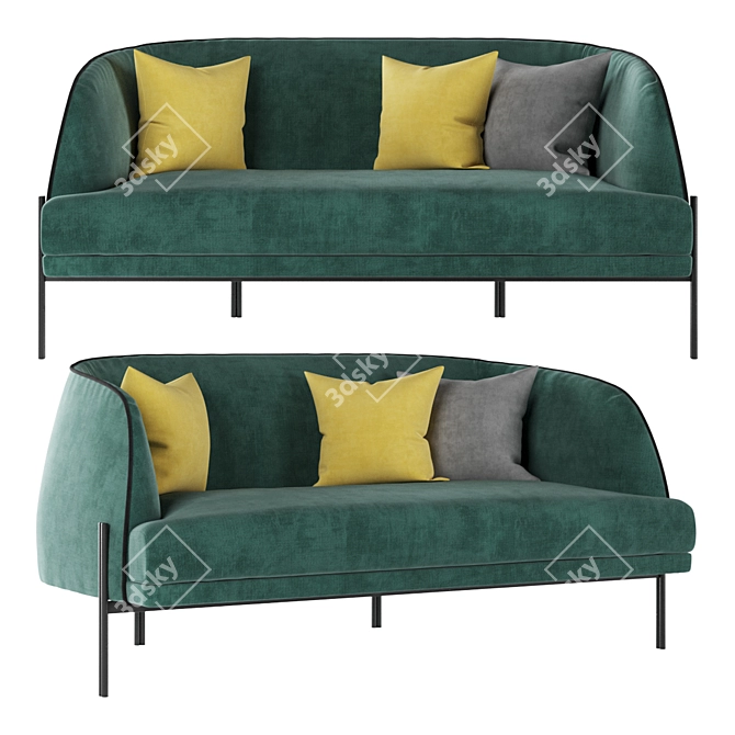  Stylish Caillou Liu Jo Sofa 3D model image 1