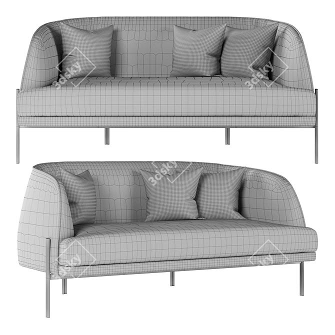  Stylish Caillou Liu Jo Sofa 3D model image 3