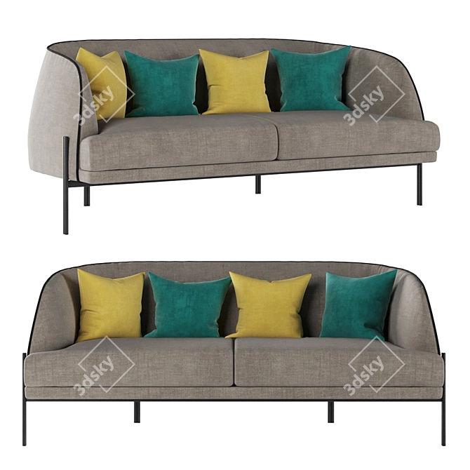 Luxury Caillou Liu Jo Sofa 3D model image 2