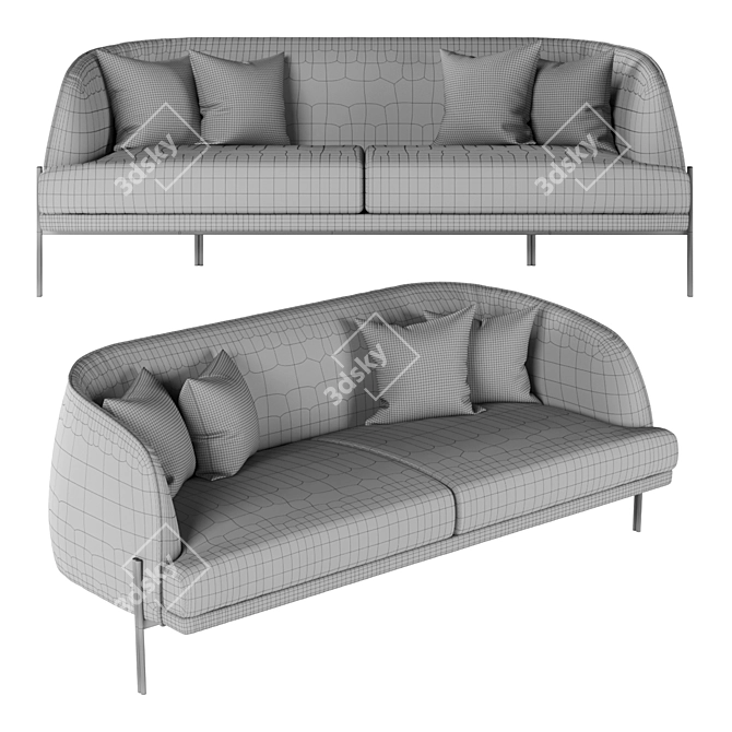 Caillou Liu Jo Sofa: Luxurious Comfort 3D model image 3