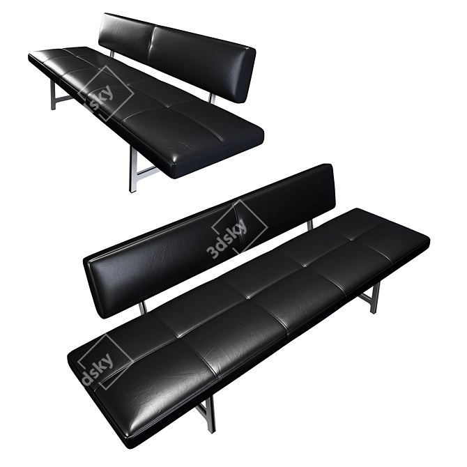 Elegant Foster 510 Bench 3D model image 2