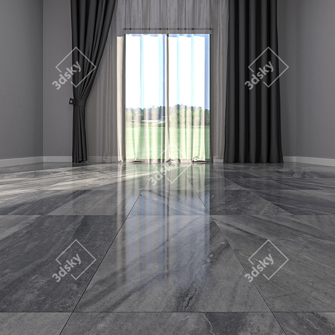 Marble Evolution Carbon: Floor Elegance Set 3D model image 2