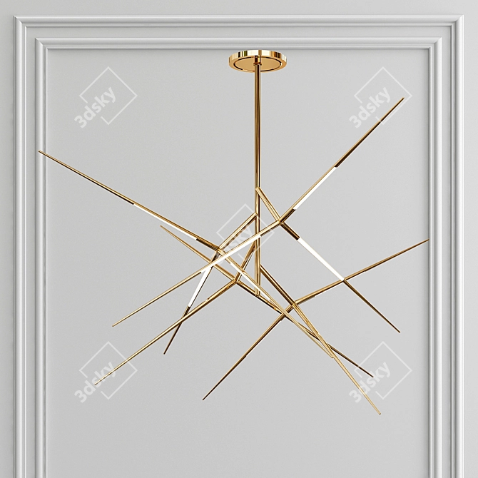 VeniceM Spear: Elegant LED Chandelier 3D model image 4