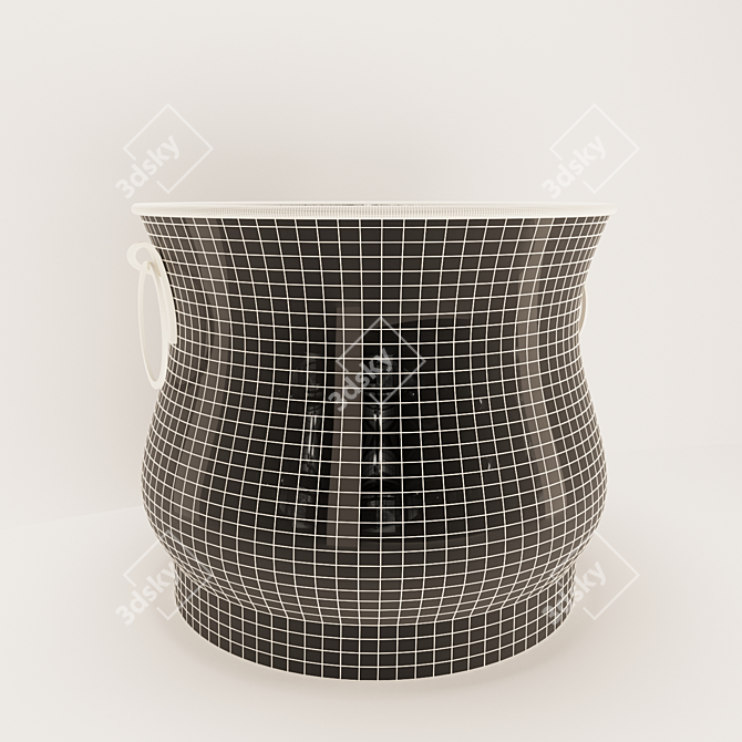 Copper Bliss: Decorative Vase 3D model image 2