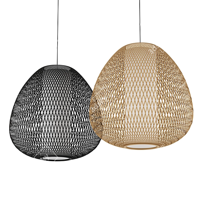 Twiggy Egg Pendant Light: Modern and Versatile Lighting Solution 3D model image 1