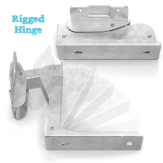 Appliance Hinge: Rugged & Rigged 3D model image 1